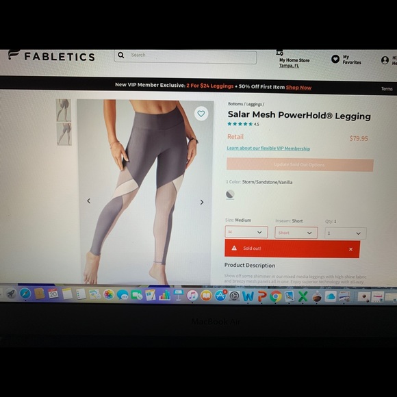 Gray workout leggings - Picture 2 of 5